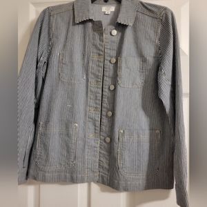 Blue, Pinned Striped, Jacket